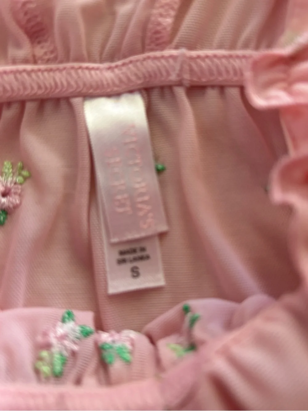 Victoria Secret Y2K‎ Mesh Cami Victoria’s Secret rosette  milkmaid top Harajuku